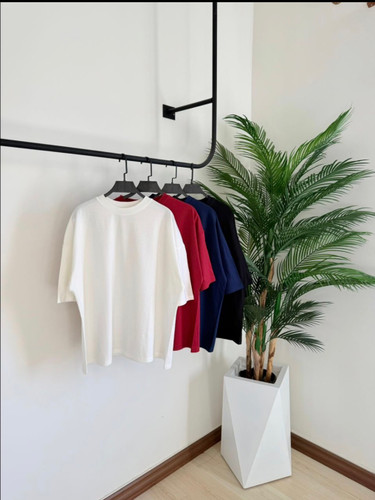 تیشرت بیسیک ساده فری سایز زنانه - دخترانه