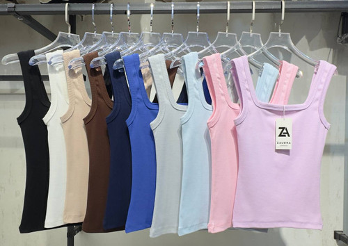 تاپ یقه خشتی بلند دخترانه زنانه کشباف رنگی